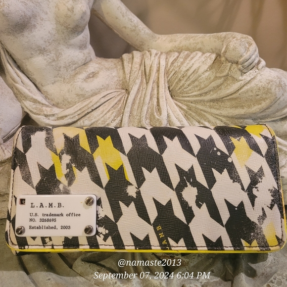 L.A.M.B. Handbags - L.A.M.B. Gwen Stefani Acid Wash Wallet Leather Canvas Designer Celebrity #28